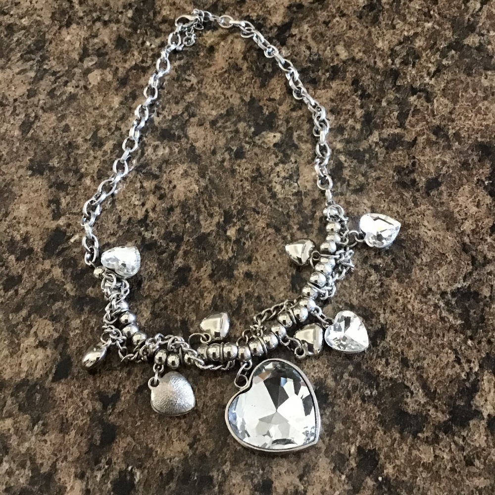 Bling heart necklace